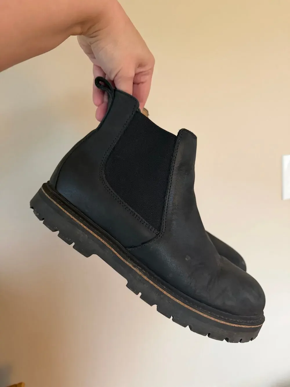 Birkenstock black nubuck size 43/ 10 mens chelsea boots